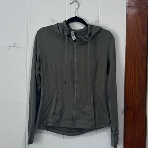 Love Tree Olive Green Fitted Athletic Jacket Size Medium